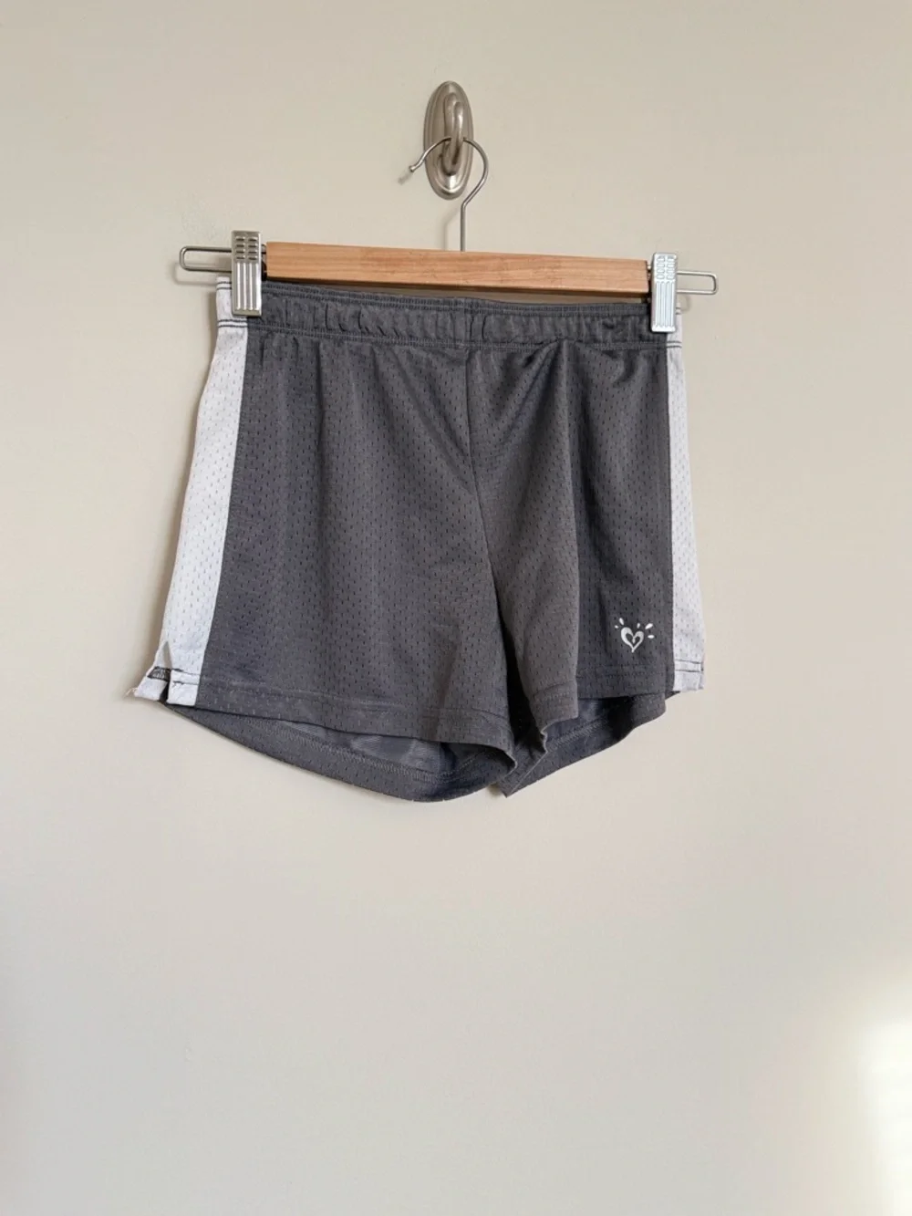 Justice Gray Athletic Shorts Size 10 Girls Sporty Mesh Activewear
